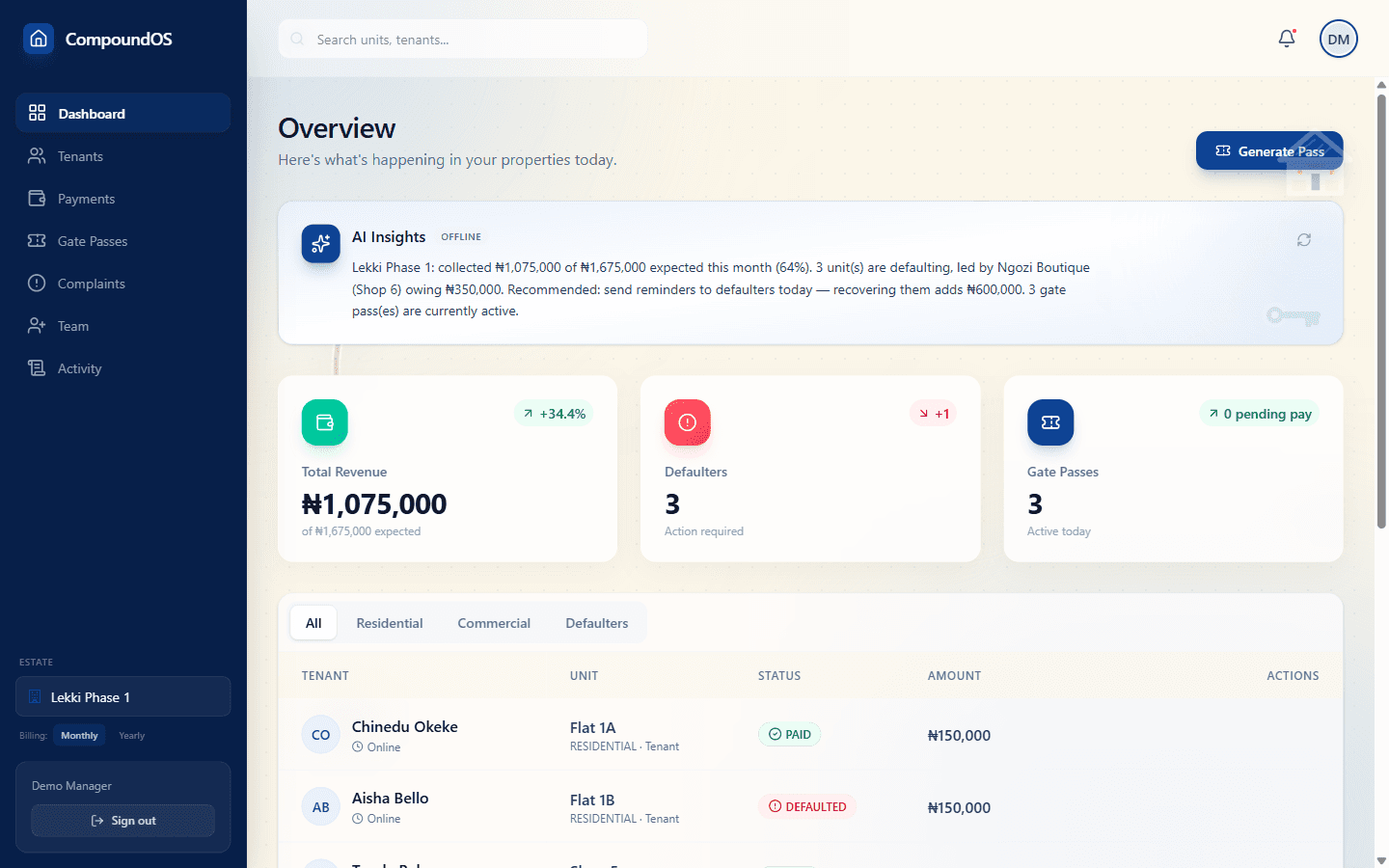 Screenshot preview of CompoundOS
